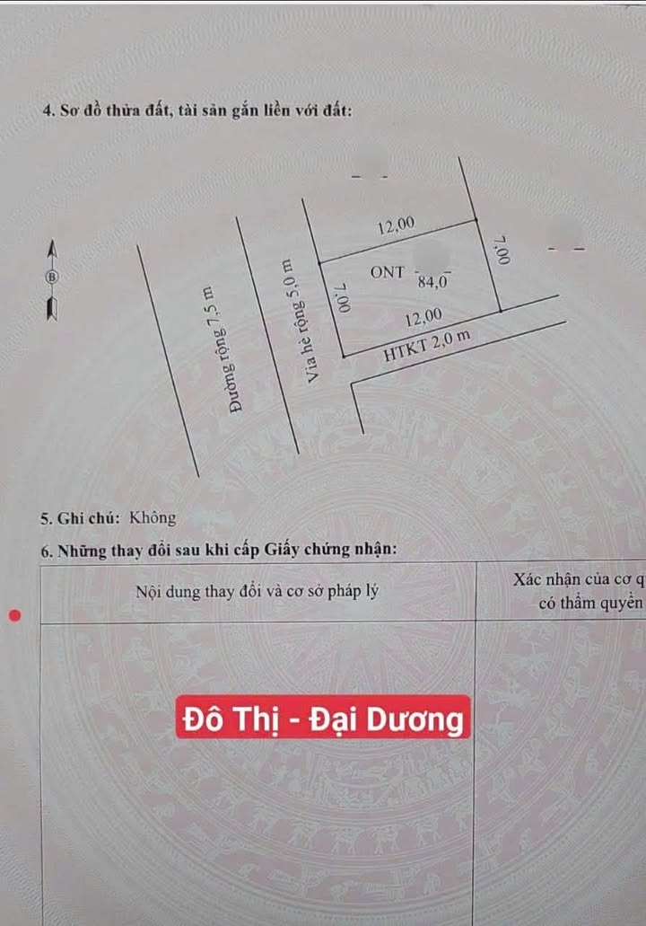 Đất nền Khu Đô Thị Đại Dương - Bình Giang 84m² giá 3 tỷ - Đầu tư sinh lời ngay!