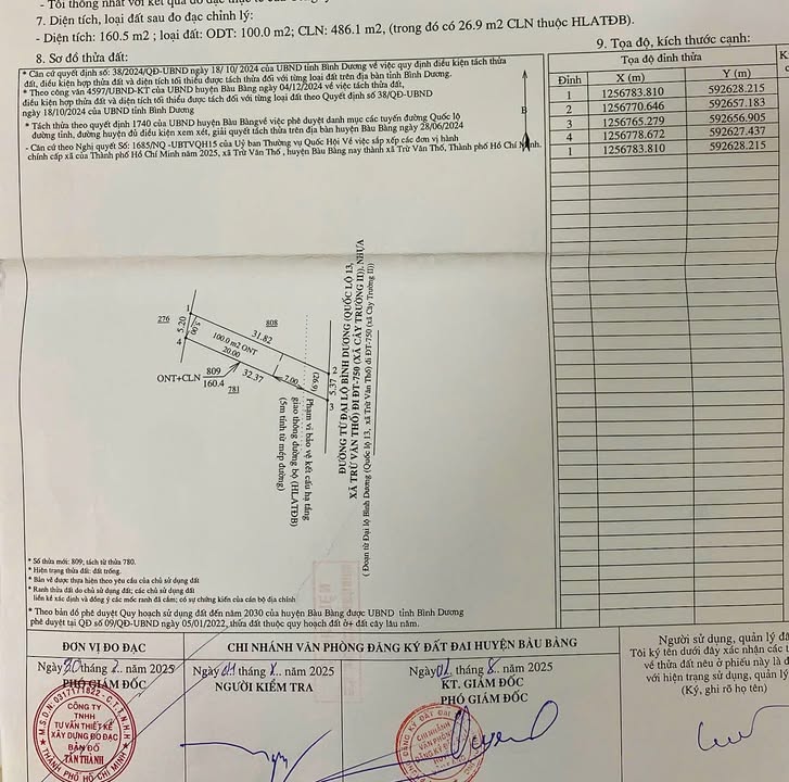 Đất thổ cư xã Trừ Văn Thố, Bàu Bàng 160m² giá 690 triệu - Cơ hội đầu tư tuyệt vời!