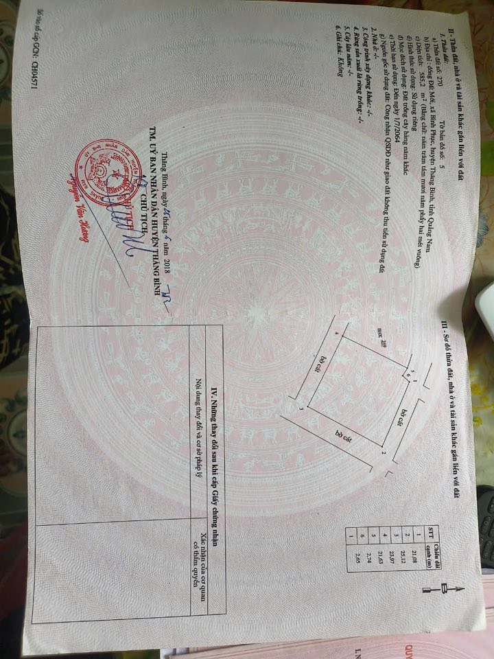 Đất thổ cư Bình Phục - Thăng Bình 590m² giá chỉ 100 triệu - Sổ hồng chính chủ!