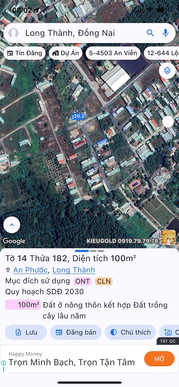 Đất nền ấp 7 An Phước 100m² giá chỉ 1.15 tỷ - Cơ hội đầu tư tuyệt vời!