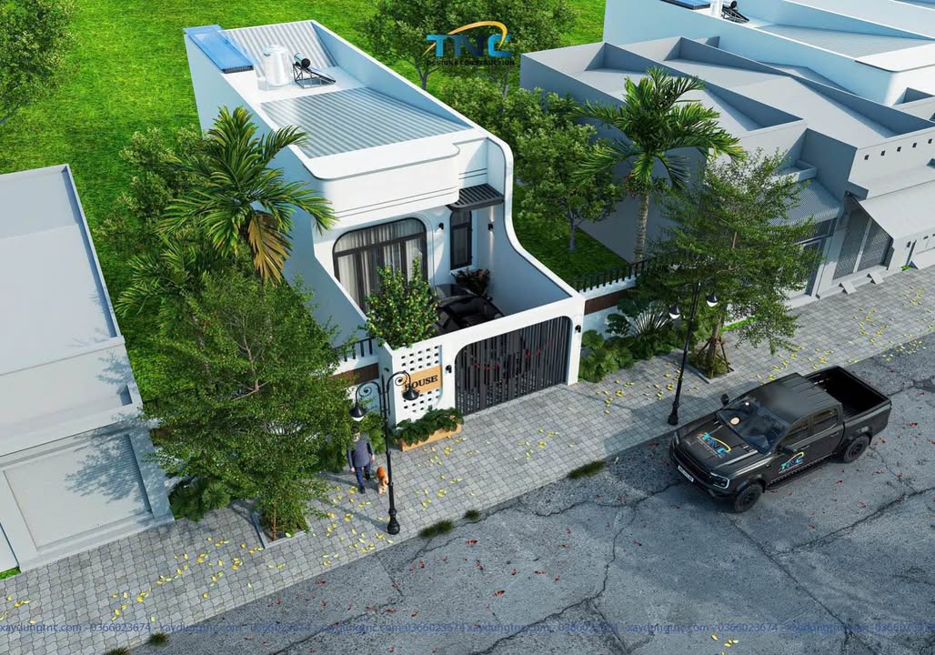 Nhà phố Phong Nẫm, Phan Thiết 95m² - Thiết kế phong cách Indochine sang trọng!