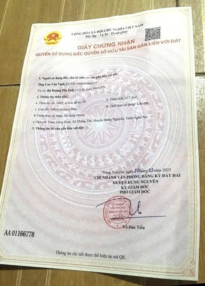 Đất Hưng Nguyên 217m² - Mặt Tiền Đường 12.9m - Giá Thỏa Thuận