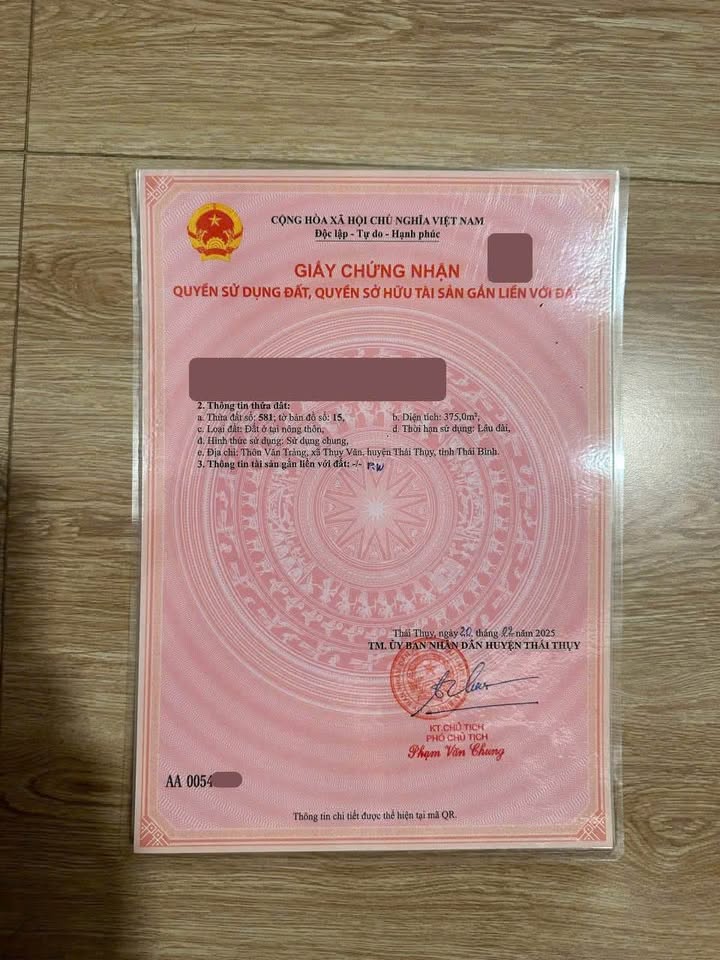 Đất nền Thái Thụy 375m² giá 2 tỷ - Đầu tư sinh lời ngay!