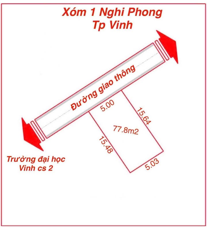 Đất Xóm 1 - Vinh Tân 77.8m² giá 1.4 tỷ - Cơ hội đầu tư tiềm năng!