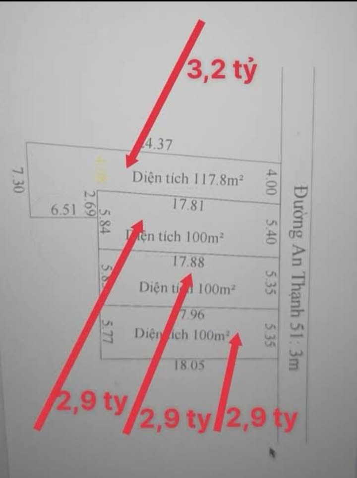 Đất mặt tiền An Thạnh, Thuận An 100m² giá 2,9 tỷ - Cơ hội đầu tư hấp dẫn!