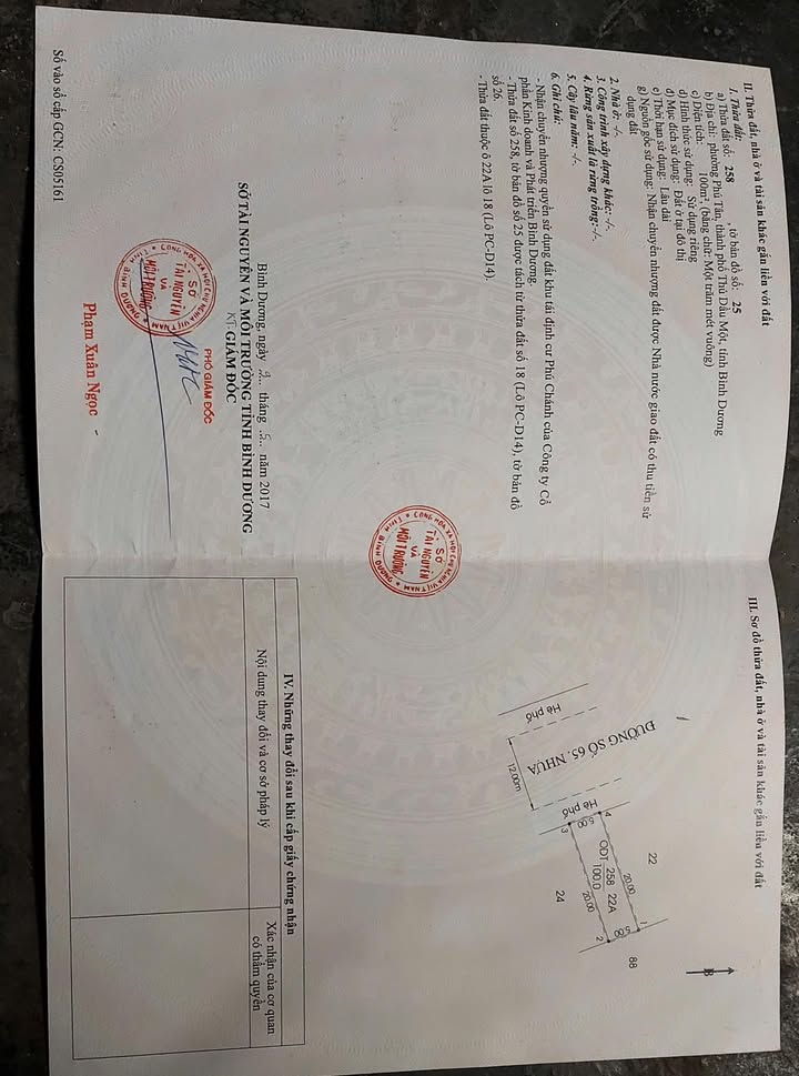 Nhà mặt tiền đường số 65, Phú Tân, Thủ Dầu Một 100m² giá 3 tỷ - Sổ hồng chính chủ, vào ở ngay!