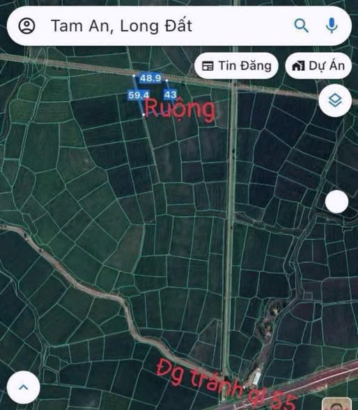 Đất An Nhứt Long Điền 2400m² giá 2.05 tỷ - Đường nhựa sát tuyến tránh QL 55!