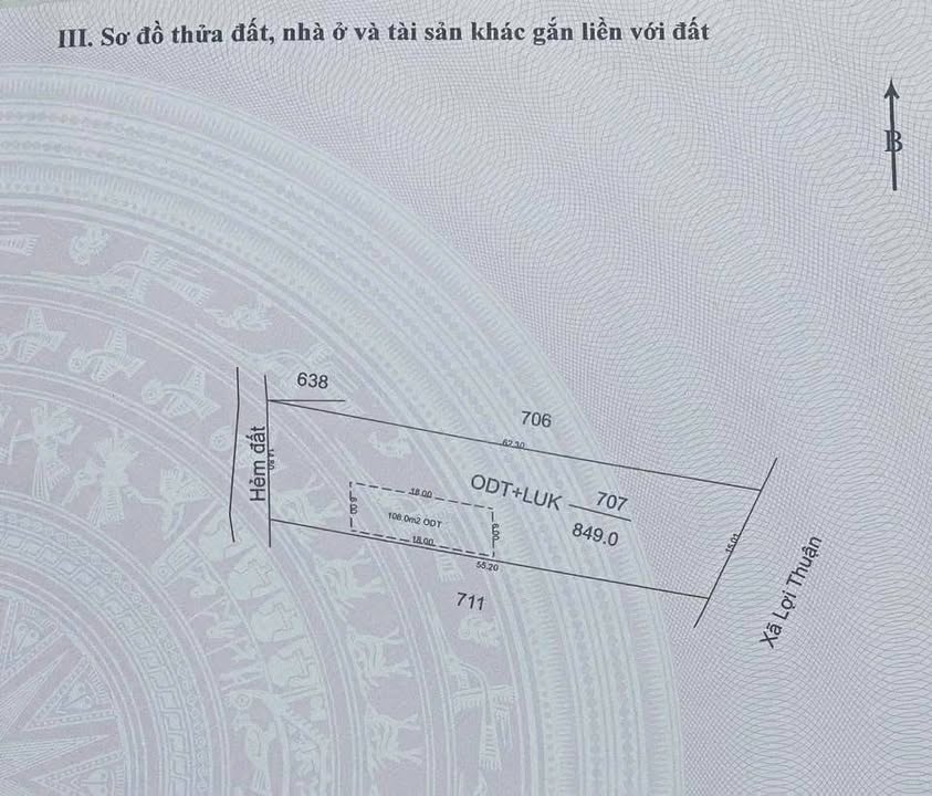 Đất thổ cư Bến Cầu 108m² giá chỉ 1.728 tỷ - Vị trí trung tâm, tiện ích đầy đủ!