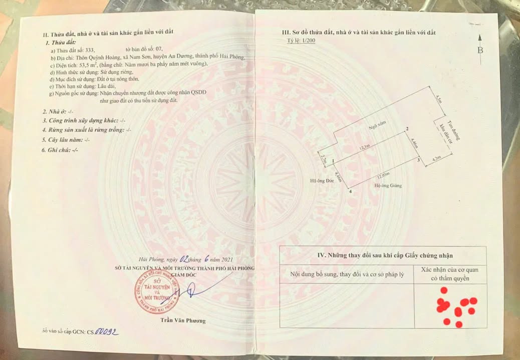 Đất lô góc Quỳnh Hoàng, An Dương 53m² giá 1.86 tỷ - Cơ hội đầu tư tuyệt vời!