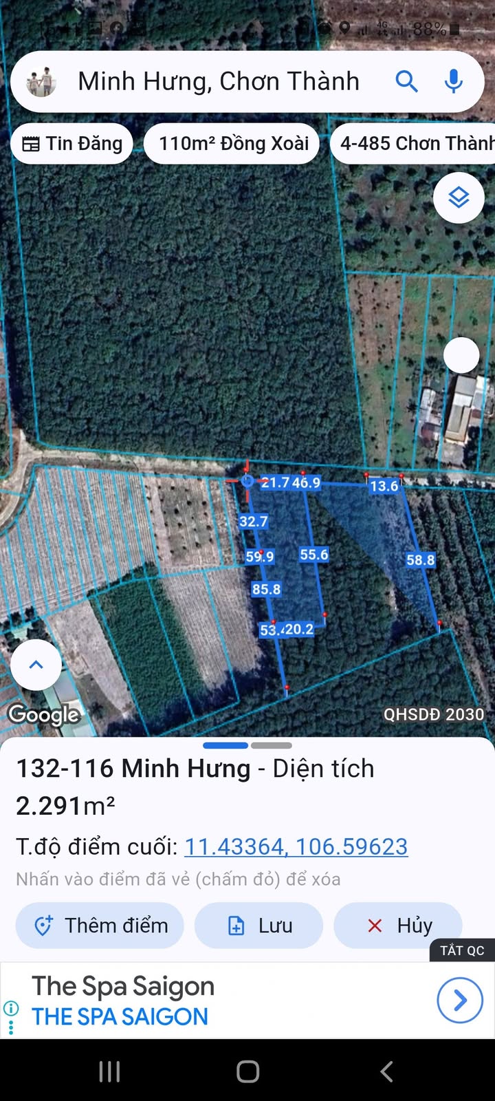 Đất nền Chơn Thành, Bình Phước 1200m² giá chỉ 2 tỷ - Đường thông tứ hướng!