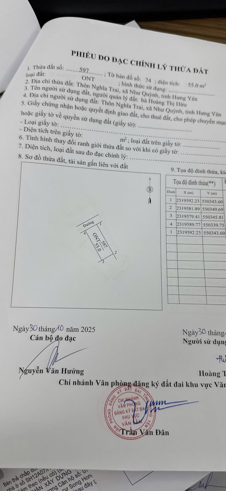 Đất nền thôn Nghĩa Trai, Như Quỳnh 55m², giá 2.1 tỷ - Mặt tiền rộng, đường ô tô vào thoải mái!