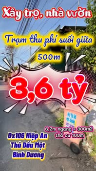 Đất thổ cư Hiệp An Thủ Dầu Một 297m² giá 3.6 tỷ - Pháp lý rõ ràng, đầu tư sinh lời!
