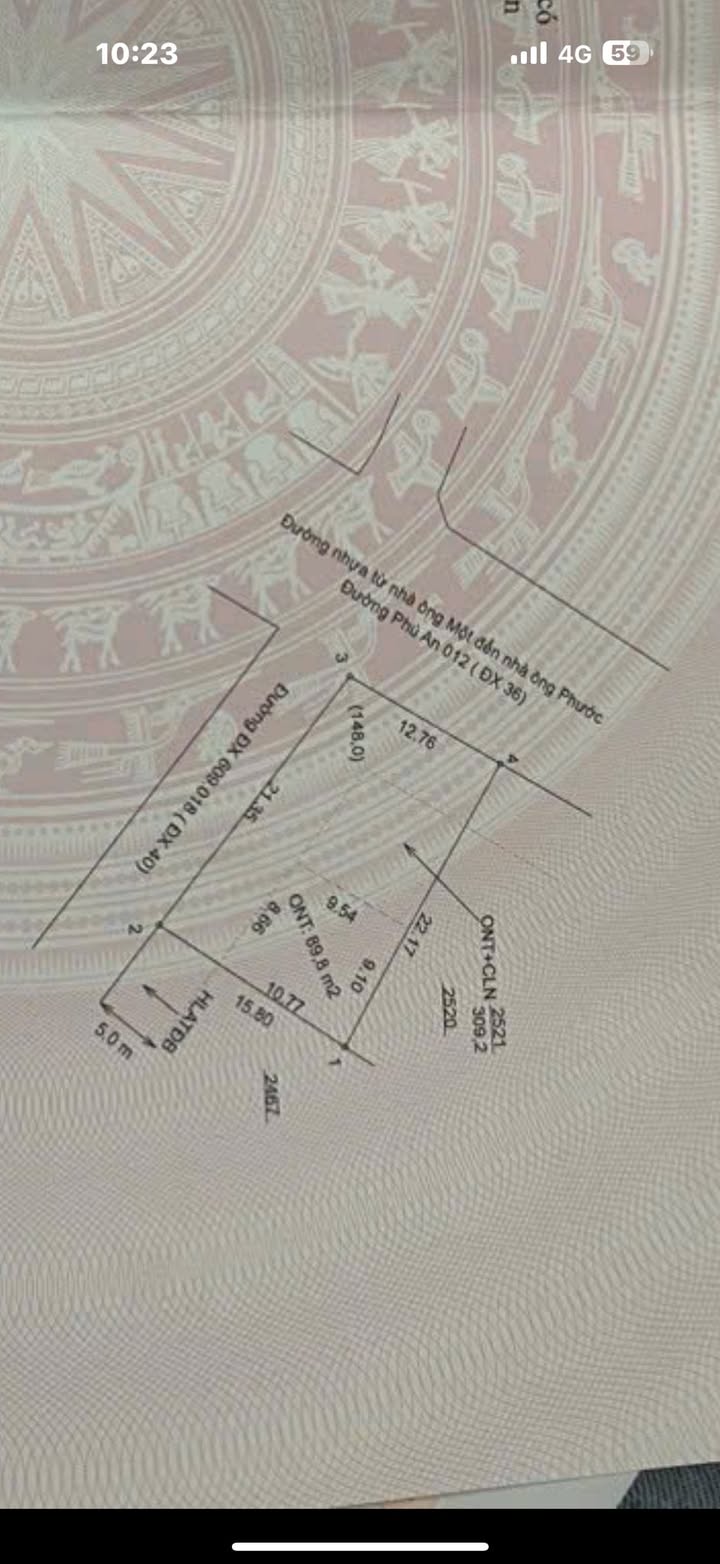 Đất nền lô góc Phú An, Bến Cát 309m² giá 3.5 tỷ - Thương lượng hấp dẫn!