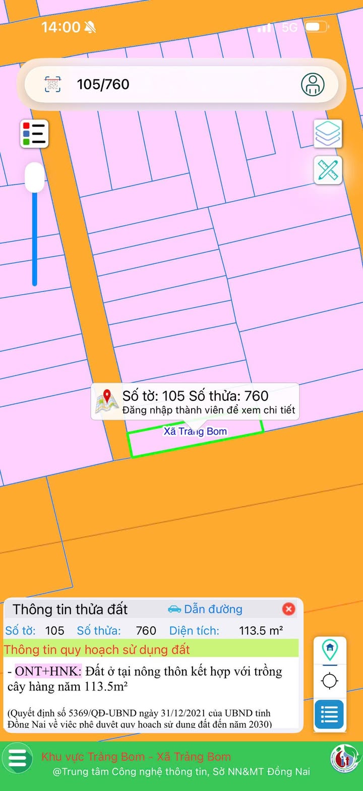 Đất nền Trảng Bom 111m² giá 1.5 tỷ - Sổ đỏ chính chủ, khu dân cư đông đúc!