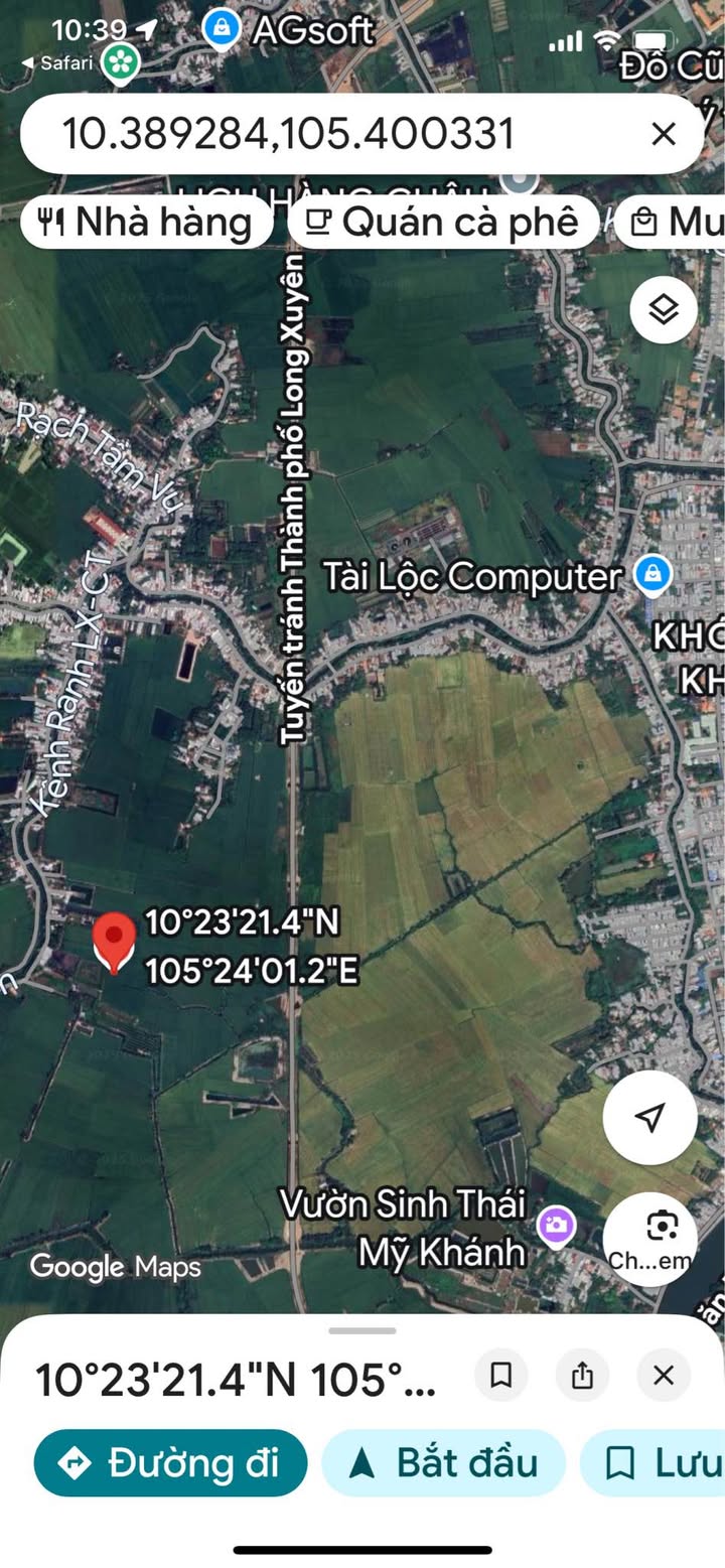 Đất lúa 2,8 công tại phường Bình Khánh, Long Xuyên - Giá đầu tư chỉ 1.12 tỷ!