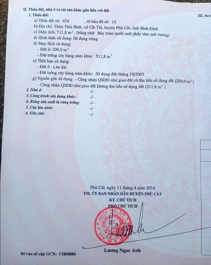 Đất nền Thôn Thái Bình, Cát Tài 700m² giá chỉ 500 triệu - Cơ hội đầu tư hấp dẫn!