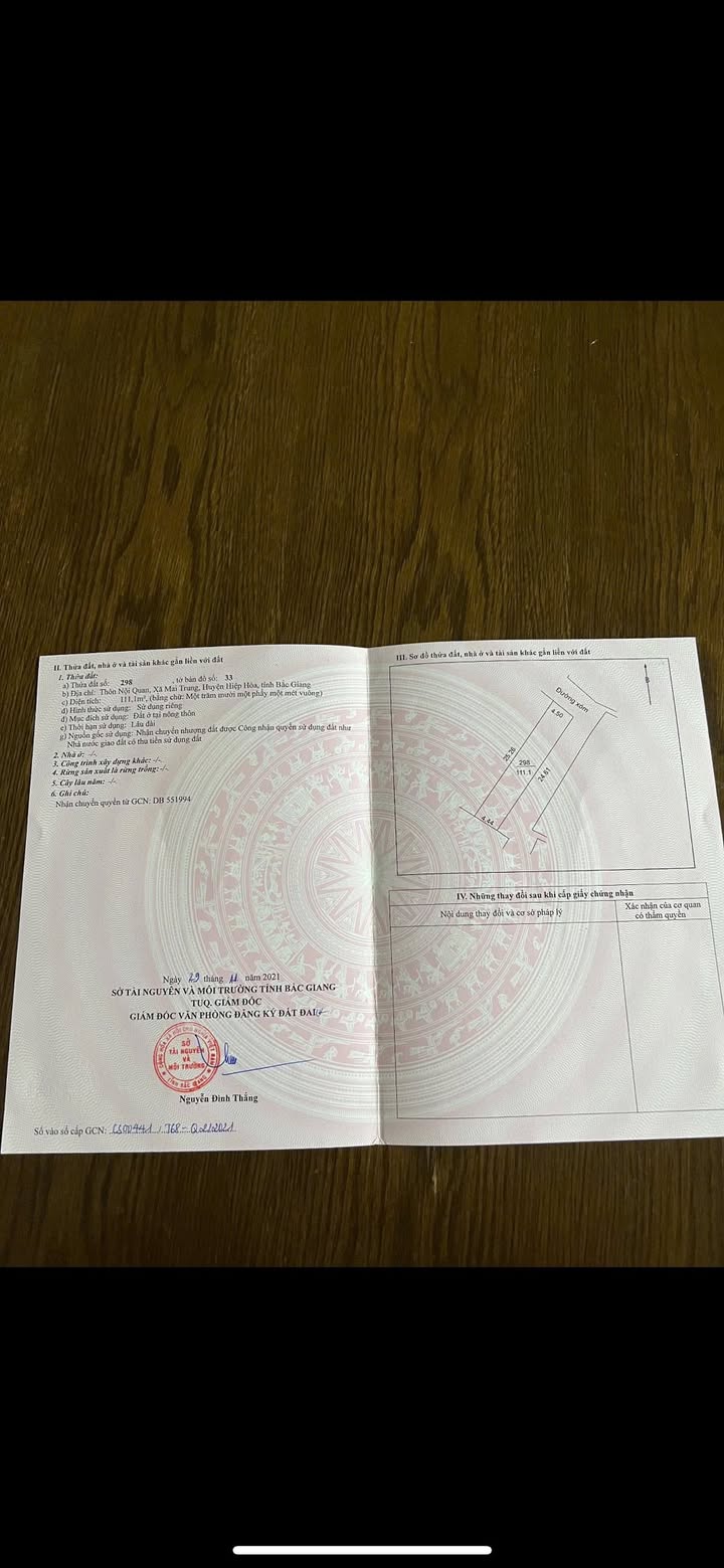 Đất nền liền kề Thôn Nội Quan, Mai Trung, Hiệp Hoà 225m² - Giá tốt dưới 1 tỷ!