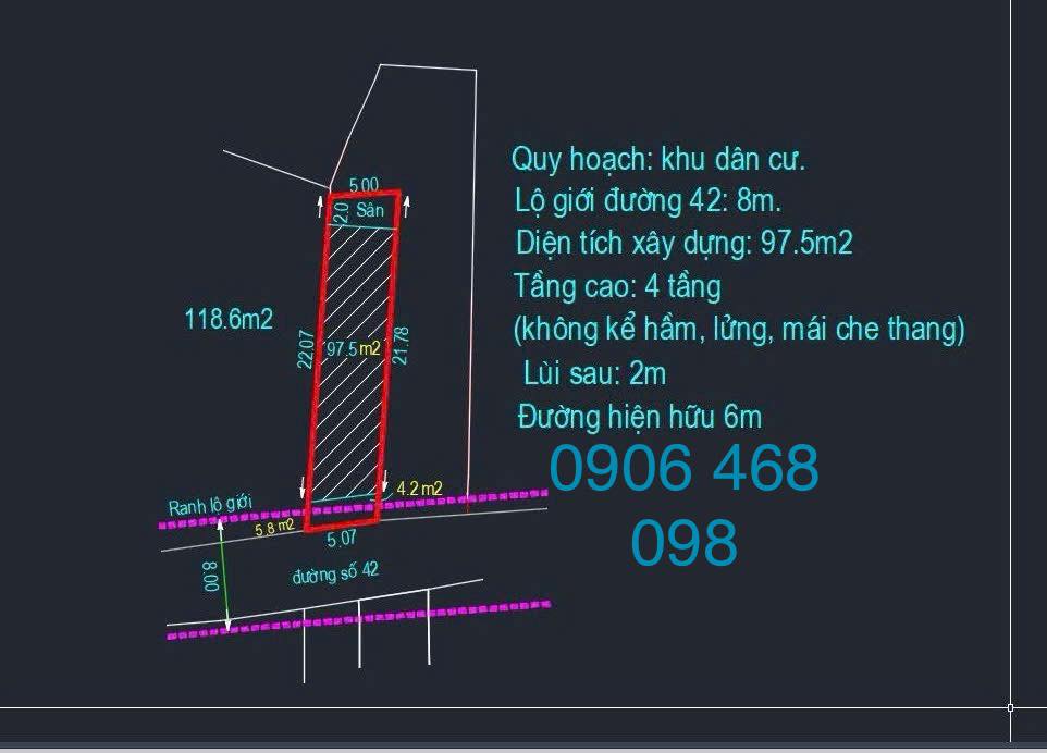 Đất mặt tiền đường số 42, phường Bình Trưng Tây, 119m² giá 10.5 tỷ - Sổ hồng chính chủ!