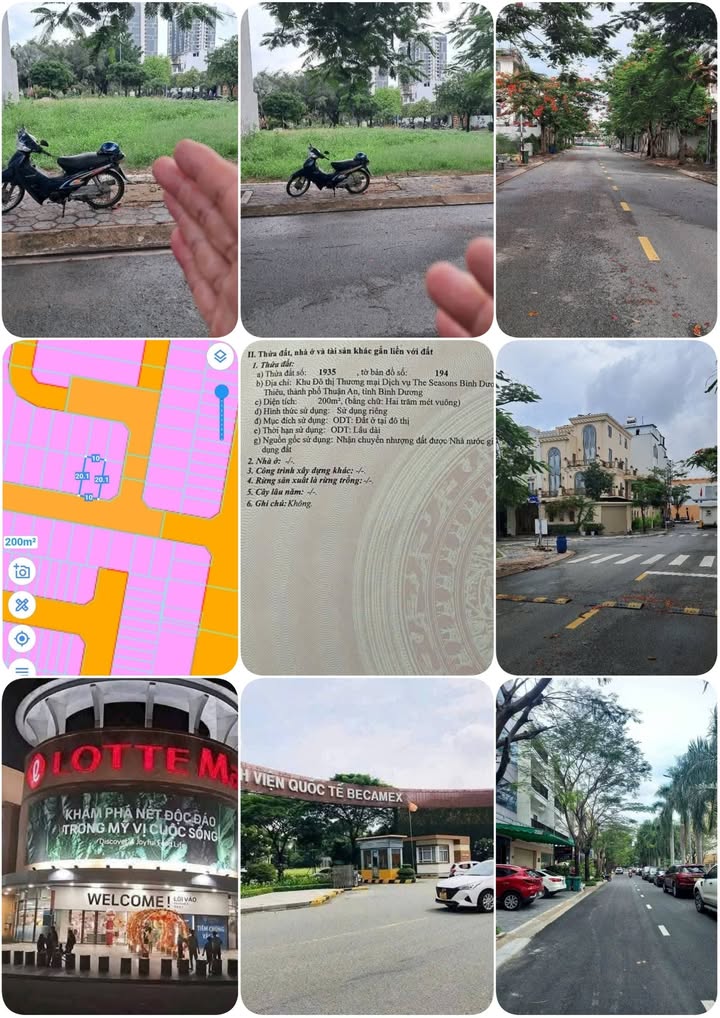 Đất biệt thự 200m² khu TM The Season Lái Thiêu giá 8 tỷ - Sở hữu ngay vị trí đắc địa!