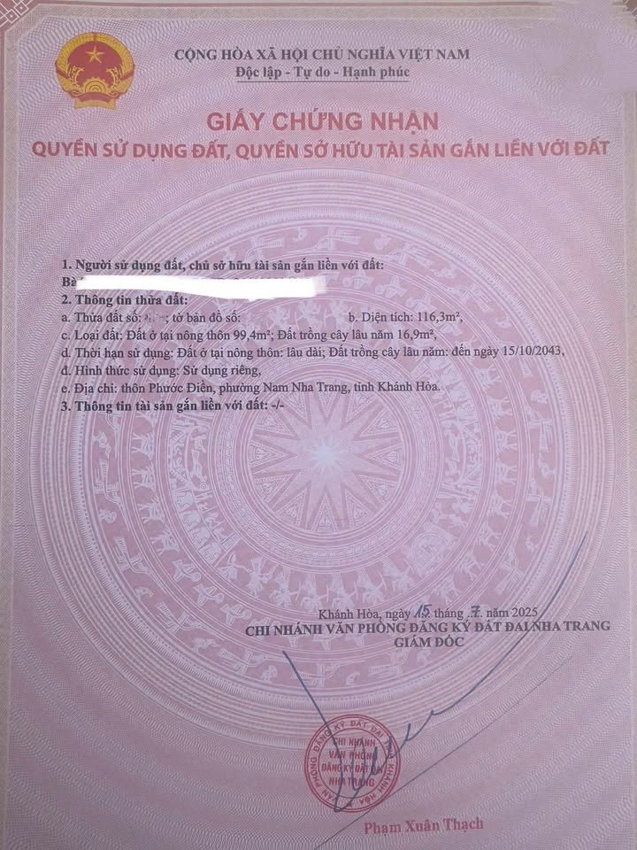 Lô đất hẻm Trần Sâm, Phước Đồng, Nha Trang 116.3m² giá 2.6 tỷ - Đường ô tô vào tận nơi!