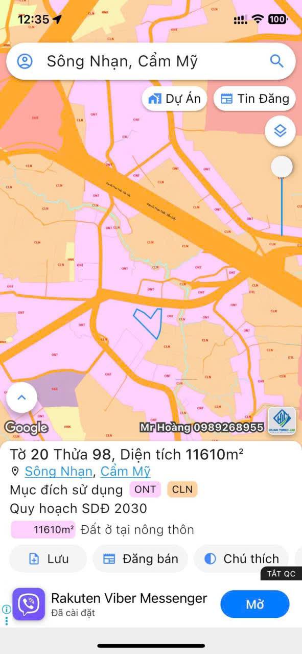 Đất thổ cư Sông Nhạn Cẩm Mỹ 10.000m² giá 10 tỷ - Cơ hội đầu tư không thể bỏ lỡ!