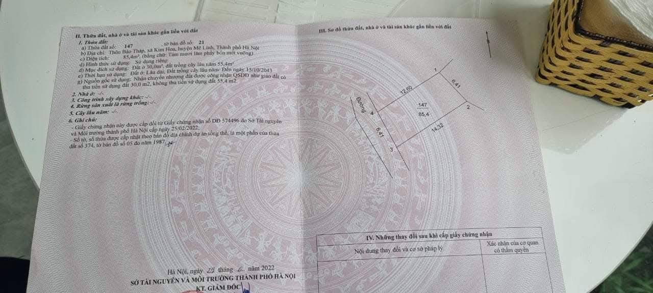 Đất Bảo Tháp Kim Hoa 85m² - Thửa đất đẹp, an ninh tốt!