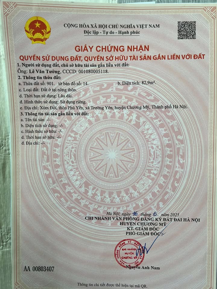 Đất nền lô góc 2 mặt tiền 83m² tại Trường Yên, Chương Mỹ - Bán gấp chính chủ!