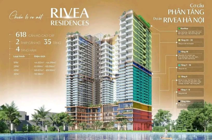 Căn hộ Duplex Rivea Residences 225-304m² - Hồ bơi riêng tại Hà Nội!