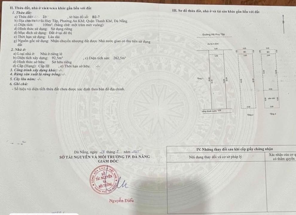 Nhà 3 Tầng Mặt Tiền Đường Hà Huy Tập, Đà Nẵng 100m² giá 13 tỷ - Cơ hội đầu tư tuyệt vời!