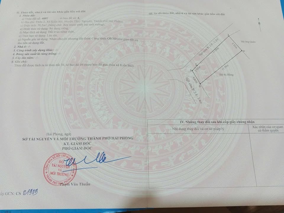 Đất nền góc siêu đẹp tại Thiên Hương, Thủy Nguyên 70m² - Giá chỉ 1.1 tỷ!