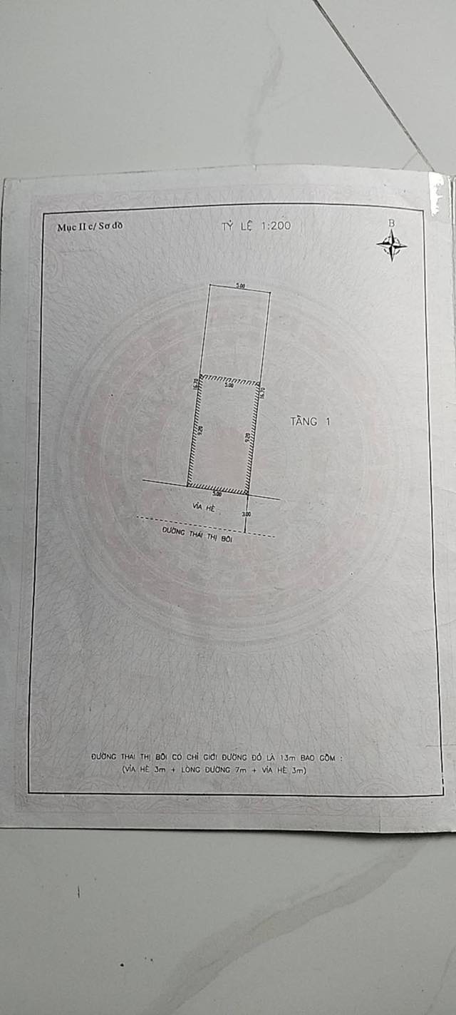 Nhà mặt tiền Thái Thị Bôi, Đà Nẵng 85m² giá 9 tỷ - Chính chủ bán gấp!