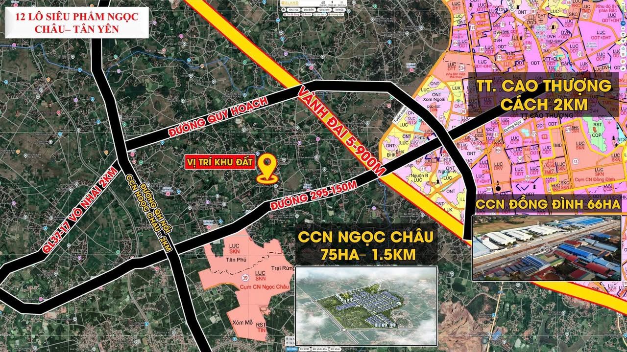 Đất nền Ngọc Châu, Tân Yên 100-130m² giá chỉ từ 500 triệu - Cơ hội đầu tư hấp dẫn!