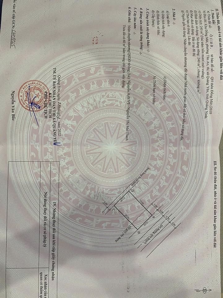 Bán đất nền khu Đồng Mát, Tân An, Quảng Yên 240m² - Đầu tư sinh lời ngay hôm nay!