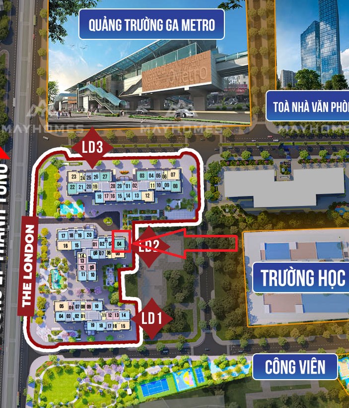Căn hộ chung cư Vinhomes Ocean Park 76,7m² giá 5,12 tỷ - Thiết kế đẹp, căn góc 2 mặt thoáng!