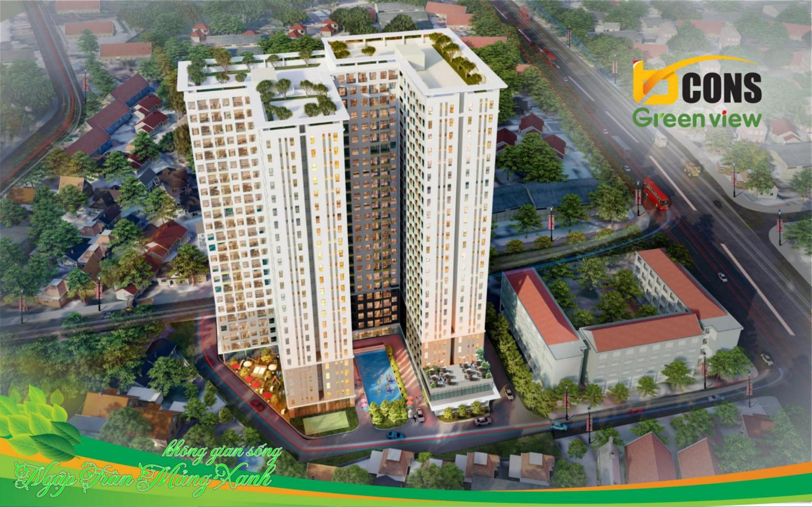 Căn hộ Bcons Green View Đông Hòa, Dĩ An 55m² chỉ 7 triệu - Không gian sống lý tưởng!