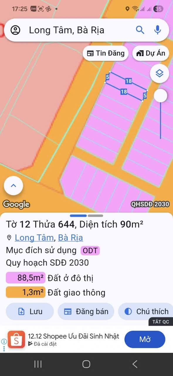 Đất nền Bà Rịa - Hoàng Hoa Thám 90m² giá 1.7 tỷ - Sổ hồng chính chủ!
