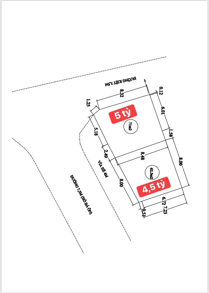 Đất nền mặt tiền Hồ Bá Ôn, quận Liên Chiểu, 72m² giá 5 tỷ - Cơ hội đầu tư hấp dẫn!