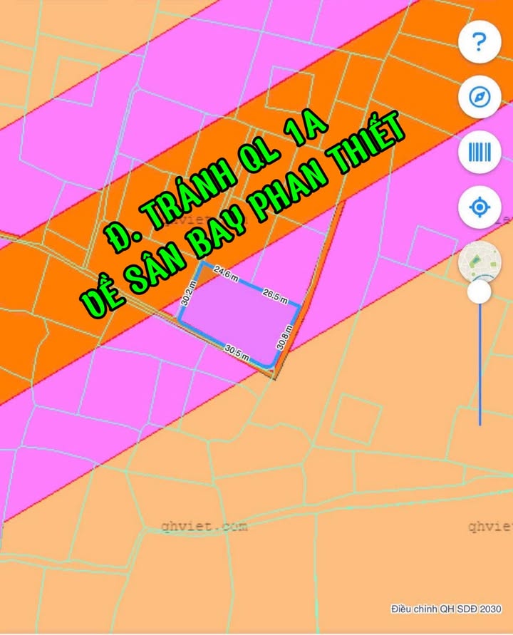 Đất vườn 1649m² tại Bình Thuận giá chỉ 1.35 tỷ - Hướng Tây, Nam, sổ hồng chính chủ!