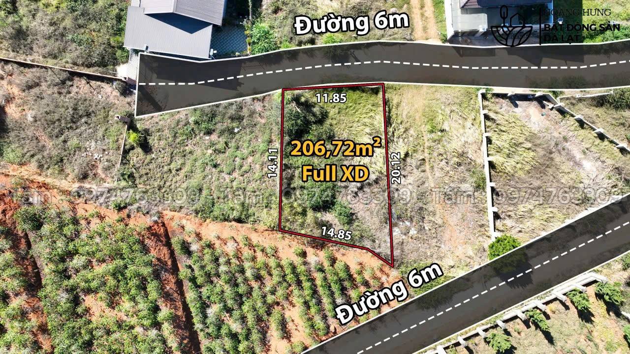 Đất thổ cư 206m² mặt tiền ô tô tại Xuân Thọ Đà Lạt - Giá 4,7 tỷ, view đẹp!