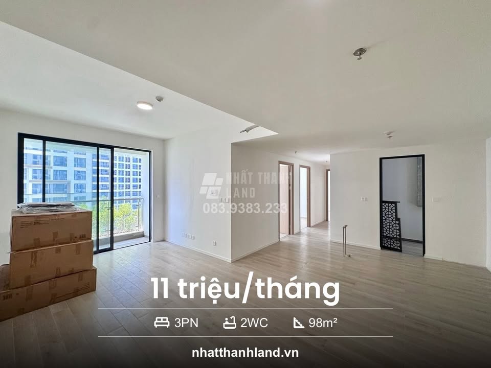 Căn hộ 3PN Lumiere Boulevard Thủ Đức 98m² giá 11 triệu - Gần nhiều tiện ích miễn phí!