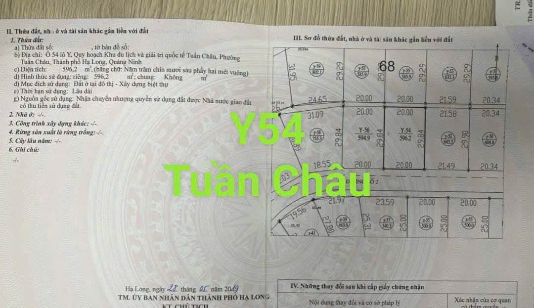 Đất nền Tuần Châu Hạ Long 596m² giá thỏa thuận - View biển tuyệt đẹp!