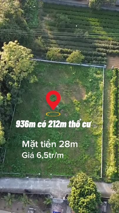 Đất nền 936m² xã Trần Phú, Chương Mỹ, Hà Nội - Giá chỉ 6.08 tỷ, pháp lý rõ ràng!