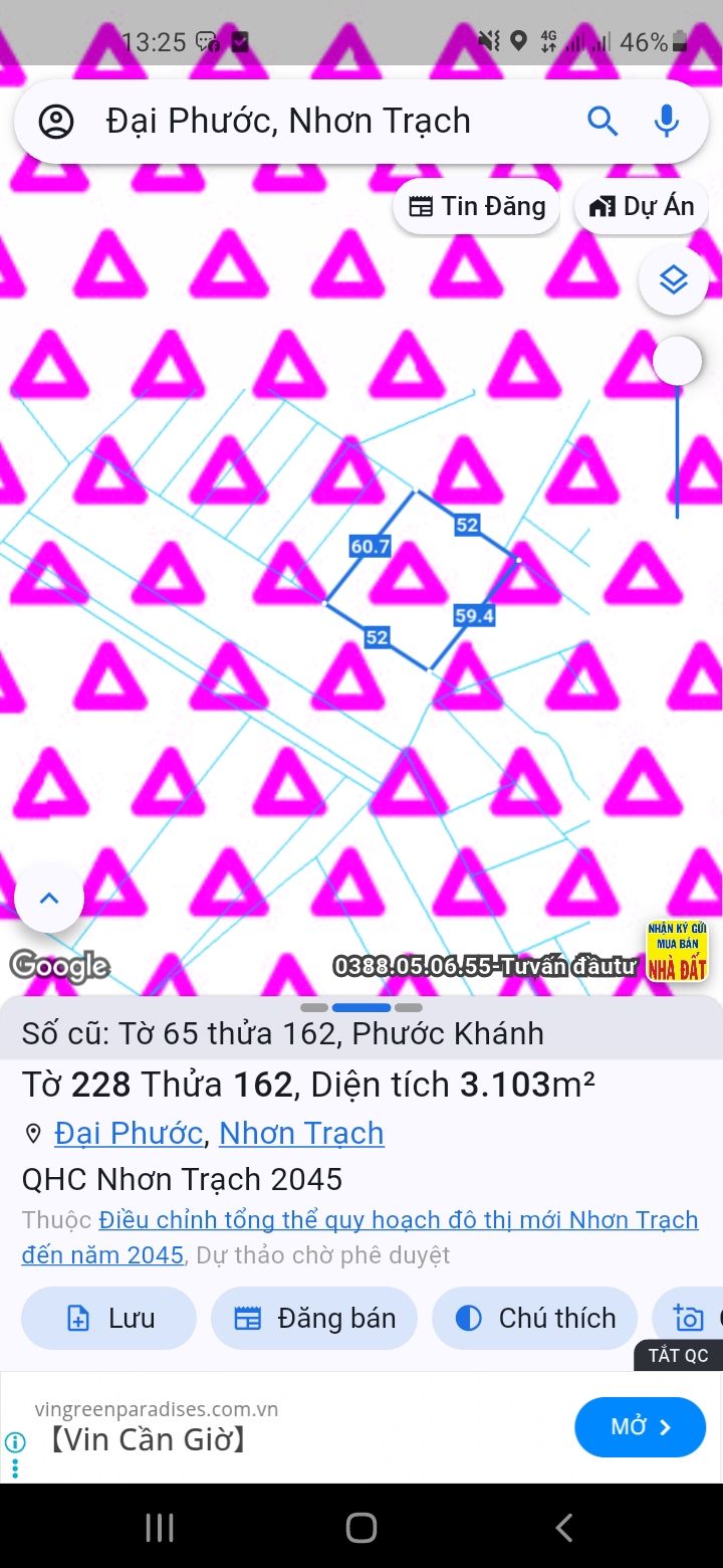 Đất TMDV Phước Khánh Nhơn Trạch 1000m² giá 1 tỷ - Cơ hội đầu tư tuyệt vời!