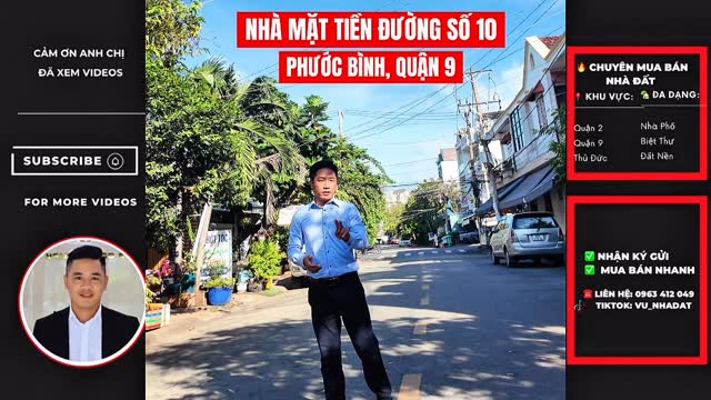 Nhà mặt tiền đường Số 10, Phước Bình 88m² giá 10.7 tỷ - Cơ hội đầu tư tuyệt vời!