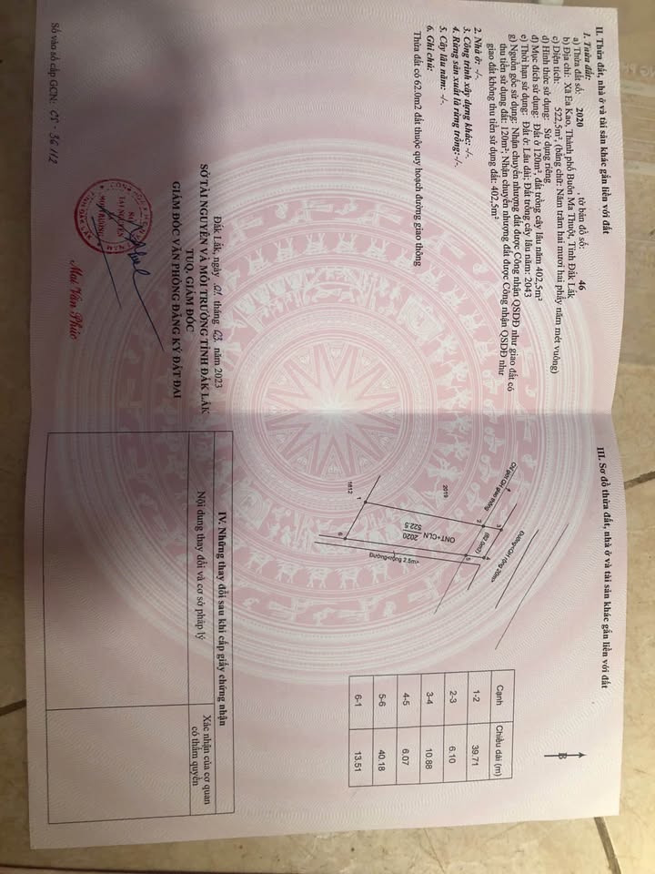 Đất mặt tiền Y Wang 800m² giá 4 tỷ - Cơ hội đầu tư sinh lời!