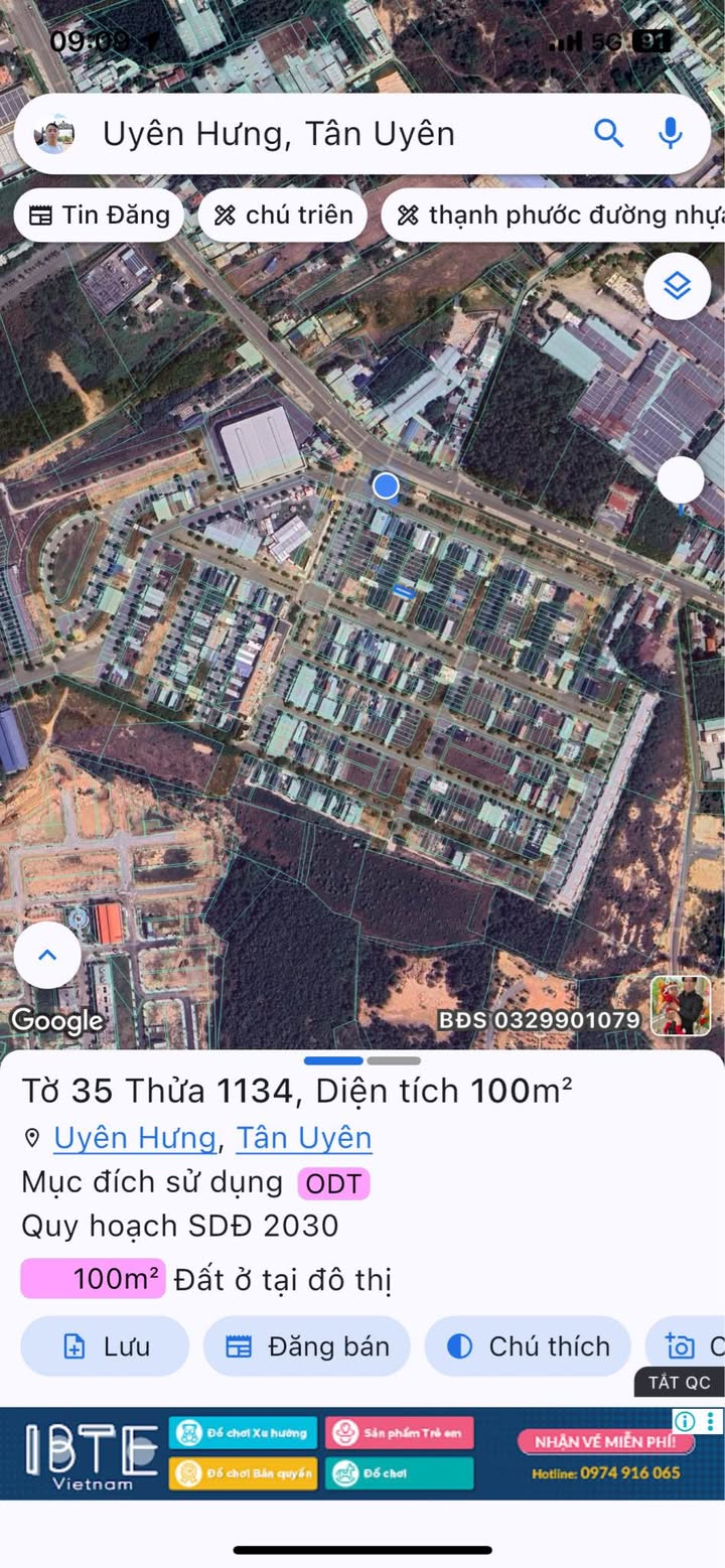 Đất nền khu dân cư GILIMEX Uyên Hưng 100m² giá 2.25 tỷ - Đầu tư sinh lời ngay!