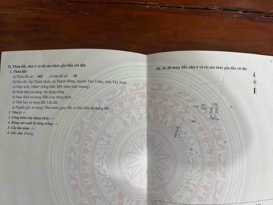 Đất nền 5.000m² tại Ấp Thạnh Quới, Tây Ninh - Giá chỉ 750 triệu