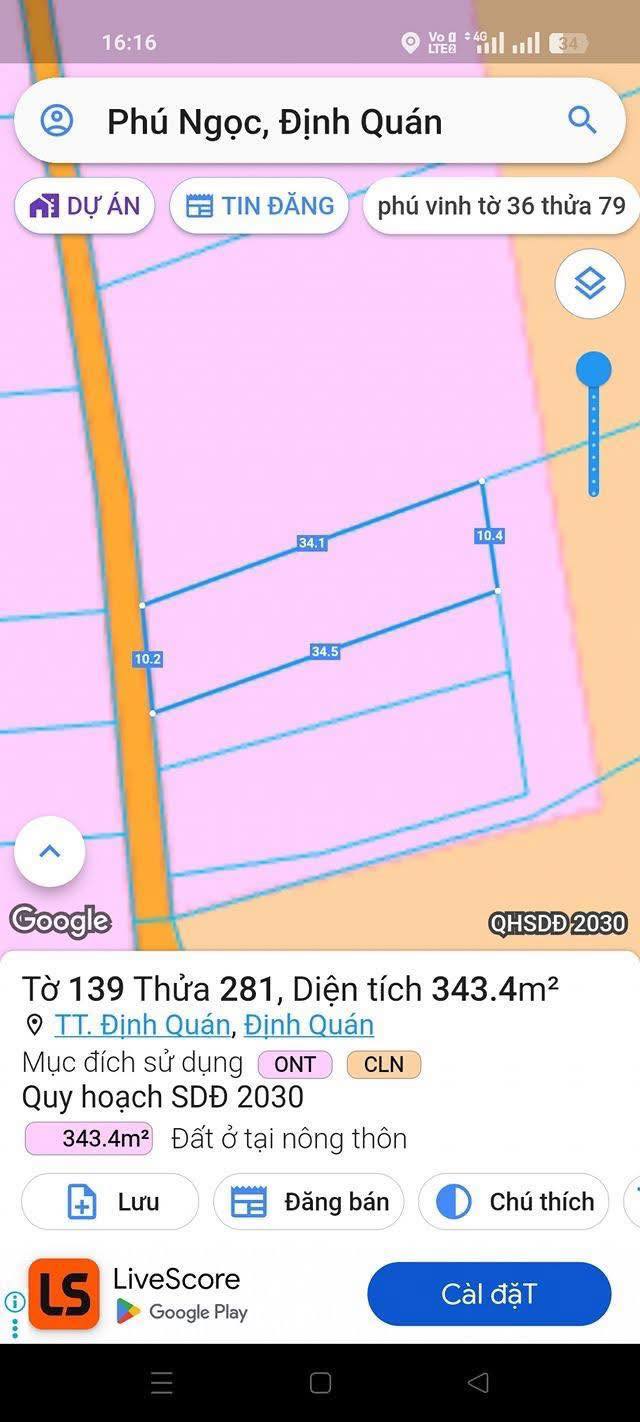 Đất thổ cư Định Quán 80m² giá 750 triệu - Cơ hội đầu tư tuyệt vời!