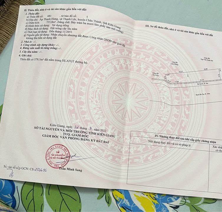 Đất nền mặt tiền đường Kênh 7, Thạnh Hưng, 5243m² giá 3.78 tỷ - Cơ hội đầu tư hấp dẫn!