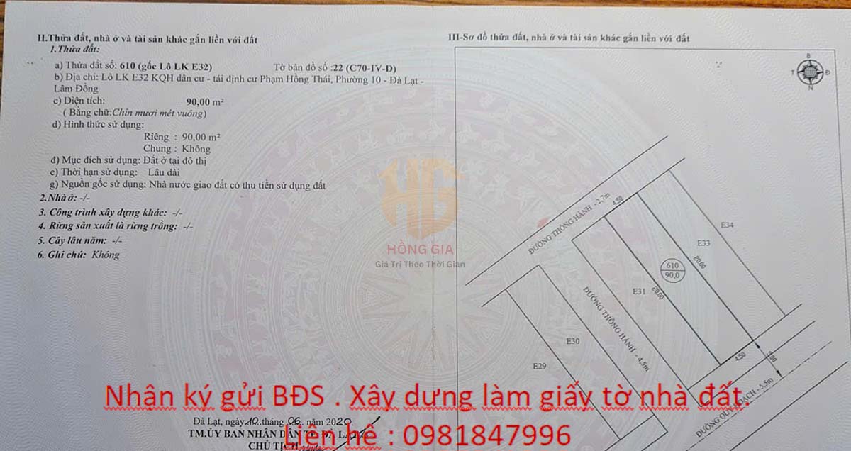 Đất nền KQH Phạm Hồng Thái, Đà Lạt 90m² giá 11 tỷ - Đầu tư sinh lời tiềm năng!